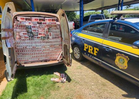 PRF apreende 31 mil maços de cigarros e cumpre mandado de prisão em Três Lagoas